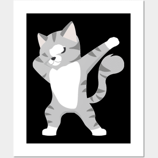 Dabbing Cat Cute Funny Dabbing Cats Lovers For Girls Kids Posters and Art